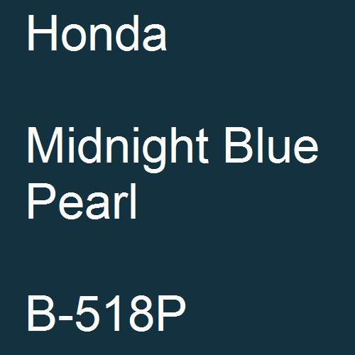 Honda, Midnight Blue Pearl, B-518P.